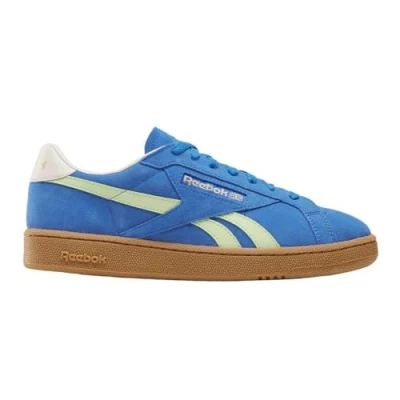 Image of Reebok Classic CLUB C Grounds UK Unisex Trainers, Size: 9, Kineticblue/astrolime/vintagechalk Suede