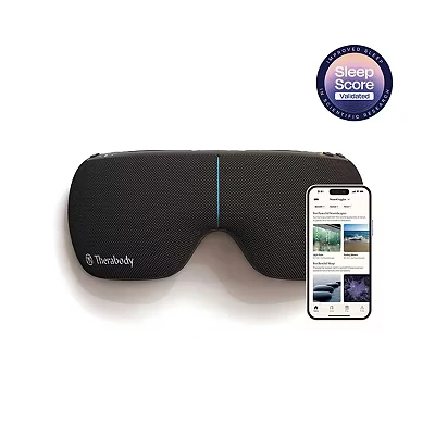 Image of Therabody SmartGoggles 2.0 Heated Eye Mask &amp; Massager Blackout Sleep Temple Massage for Personalized Relaxation, Stress Relief Headache