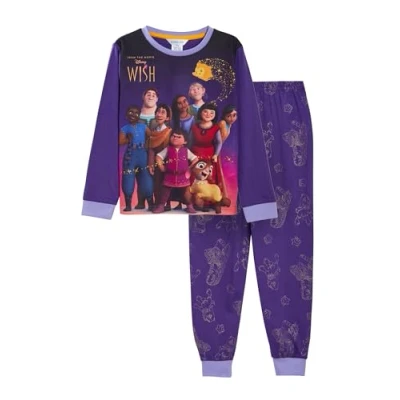 Image of Disney Girls Wish Pyjamas for Kids 2 3 Years Purple