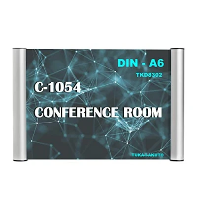 Image of TUKA i AKUT 5pcs Office Door Sign Holder for A6 Format, Wall Mounted Information 148mmx105mm insert paper, Sign, Room Screwing or Adhesive Fixing, TKD8302 5x
