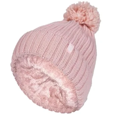 Image of HEAT HOLDERS Ladies Ribbed Turnover Pom Hat Arden (Coral 762 Arden)