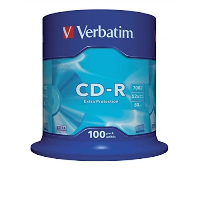 Image of Verbatim 43411 700MB 52x Extra Protection CD R 100 Pack Spindle