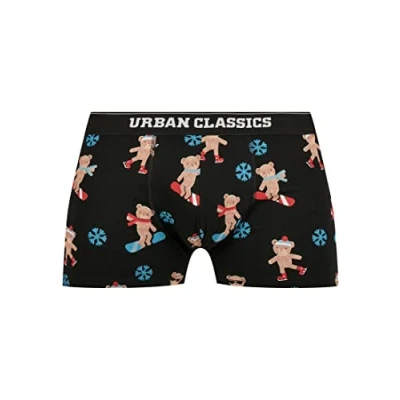 Image of Urban Classics Boxer shorts, Men&#039;s, Size: Large, Teddy aop+jasper+navy