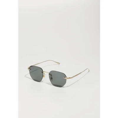 Image of Montblanc Man MB0405S 001 Sunglasses Metal Gold Grey Round