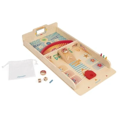 Image of Janod Retro Wooden Paddles Game Children’s Board Of Skill Teaches Strategy and Concentration Fsc Certified Suitable for Ages 6 Up, J02081