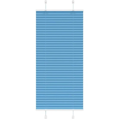Image of vidaXL Pleated Blind Blue 60x100 cm Fabric Width 59.4 Polyester