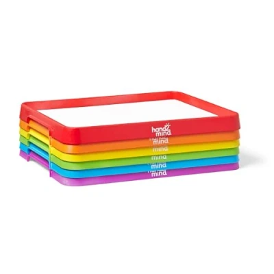 Image of Learning Resources Magnetic Dry Erase Activity Trays Set of 6, Ages 3+, A4 Paper Sized, Stackable Trays, Whiteboards for Kids, Durable Multipurpose Classroom Essentials