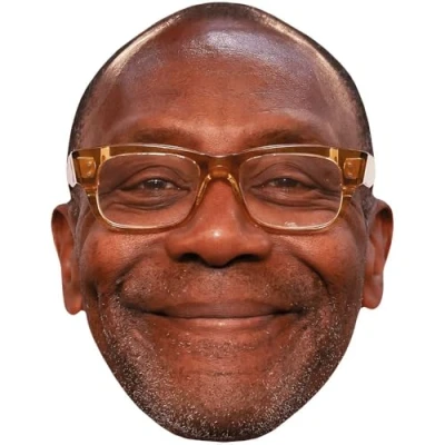 Image of Lenny Henry (Grin) Celebrity Mask, Flat Card Face, Fancy Dress Mask