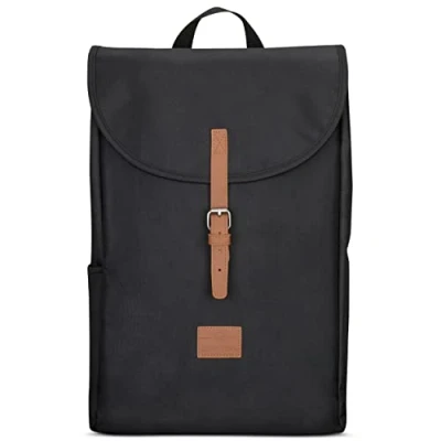 Image of Johnny Urban Backpack Women &amp; Men Black Brown Liam Daypack from Recycled PET Bottles Leisure, Travel, College Waterrepellant with Laptop Pocket