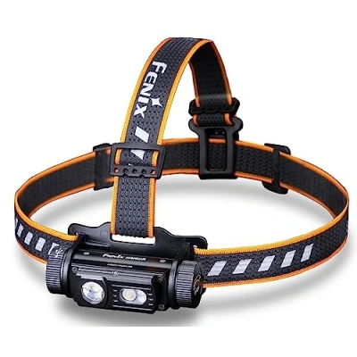 Image of Fenix HM60R USB C Rechargeable Headlamp with Fresnel Lens for Multi Distance Lighting, Red