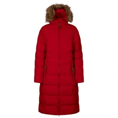 Image of Trespass Womens Audrey Padded Faux Fur Hooded Jacket Red L