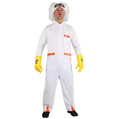 Image of Back to the Future Doc Brown Fancy Dress Costume X Large