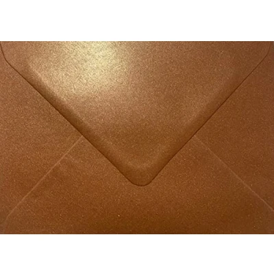 Image of C5 Coloured Envelopes for A5 Greeting Cards Wedding Invitations &amp; Crafts (162x229mm) Pack of 60 (Pearl Copper)