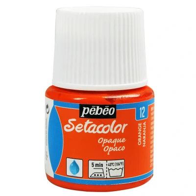 Image of PEBEO 295 012 Setacolor Opaque Fabric Paint 45 Milliliter Bottle, Orange,Orange