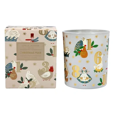 Image of Gisela Graham The Twelve Days of Christmas Boxed Candle in Pot