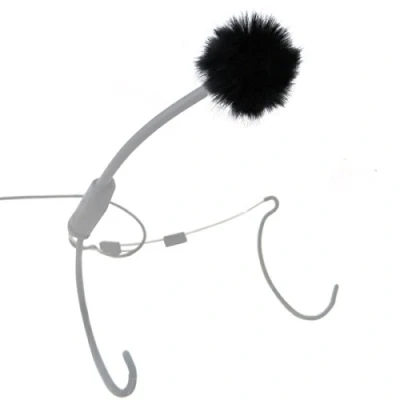 Image of Keepdrum WS05 mini fur wind shield suitable for headsets and lavalier microphone