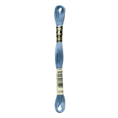Image of DMC 117 3755 Mouline Stranded Cotton Six Beach Embroidery Floss Thread, Baby Blue, 8.7 Yard