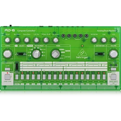 Image of Behringer RHYTHM DESIGNER RD 6 LM Analog Drum Machine with 8 Sounds, 64 Step Sequencer and Distortion Effects, Compatible PC Mac