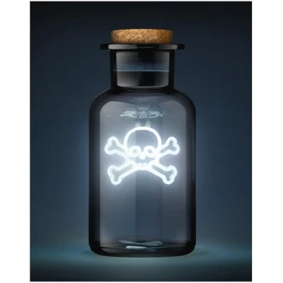 Image of Suck UK Poison Potion Skull Bottle Lamp Gothic Home Decor &amp; Gifts Neon Light in Halloween Lights Mood Lighting Witch