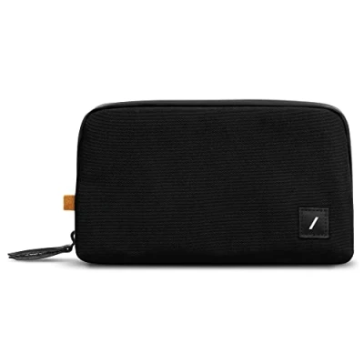 Image of Native Union Stow Lite Organizer W.F.A Tech Minimalist Travel Pouch Made of Recycled Materials for Everyday Accessory Storage &amp; Protection Stores Cables, Chargers More (Black)