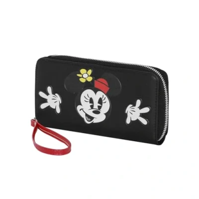Image of Disney Minnie Mouse Face Essential Wallet, Black, 19 x 10 cm