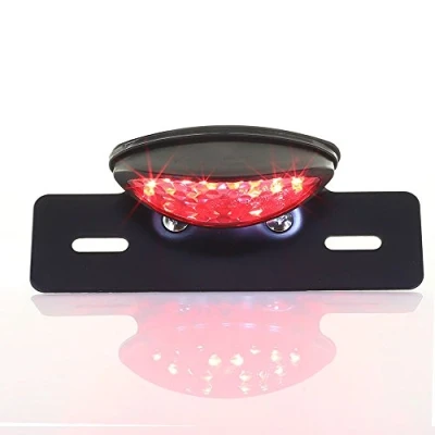 Image of Motorcycle LED RED Stop Running Brake Rear Tail Light Fender Universal Modified Retro