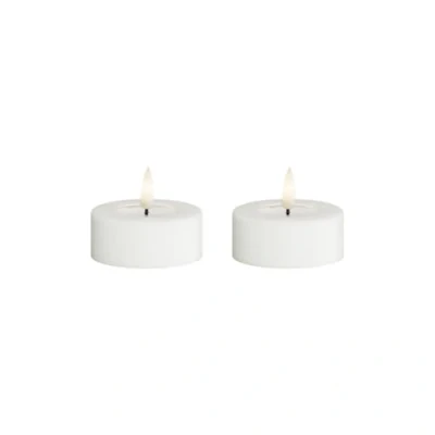 Image of Deluxe Homeart Indoor Flameless LED Jumbo Tealight Set with Real Flame™ Technology Battery Powered Candle (White)