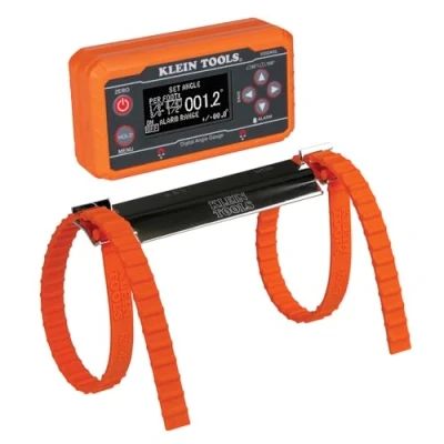 Image of Klein Tools 80036 Level, Digital Electronic Level and Angle Gauge Tool Kit with Plumbers Straps, Programmable Angles, Magnetic Base, 2 Piece