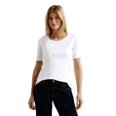 Image of Cecil Women&#039;s 311780 Lena T Shirt, Weiß (White 10000), XS