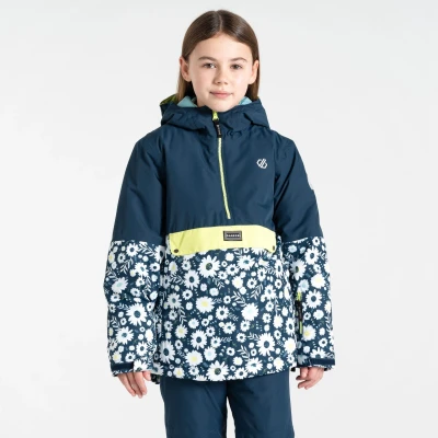 Image of Dare 2b Kids Water repellent Freehand Overhead Ski Jacket Moonlight Denim Daisy Print, Size: 15 16 Years