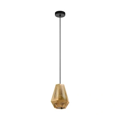 Image of EGLO Chiavica1 Pendant Light, 1 Bulb Industrial Vintage Modern Light Made of Steel in Brass, Dining Table Lamp, Living Room Lamp Hanging with E27 Socket, Diameter 20.5 cm