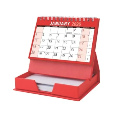 Image of 2025 Calendar Planner Month to View/Week View Organiser Spiral Bound Wall for Home Business Office School (Month Desktop with Memo Note Pad)