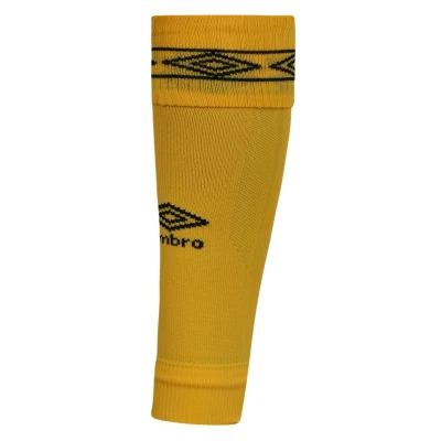 Image of Umbro Mens Diamond Leg Sleeves (Yellow/Black) Size Large