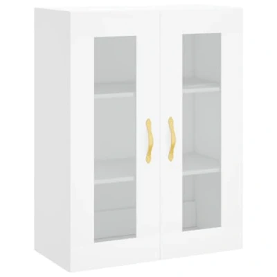 Image of vidaXL Wall Mounted Cabinet White Engineered Wood Floating Storage With Ample Space Versatile For Living Room, Bedroom, Study