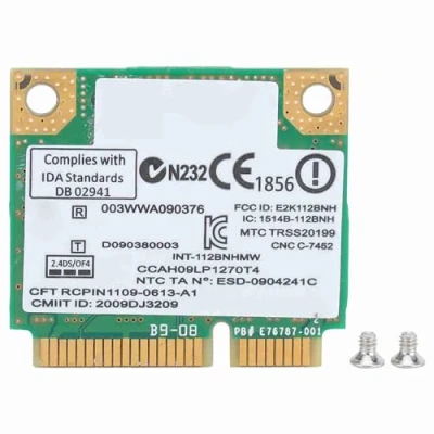 Image of ASHATA Wireless Network Card, Mini PCI E 300Mbps Card For INTEL LINK1000 N1000 112BNHMW,Wireless Wifi T420S/X220/T520