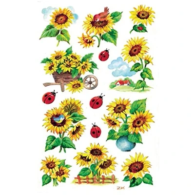 Image of Avery Zweckform 54171 Decoration (Sunflower Paper Material with Glitter 28 Stickers 2 Sheets