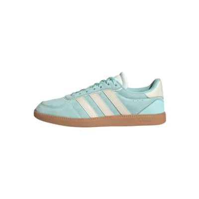 Image of adidas Breaknet Sleek Shoes, Leather Upper, Turquoise