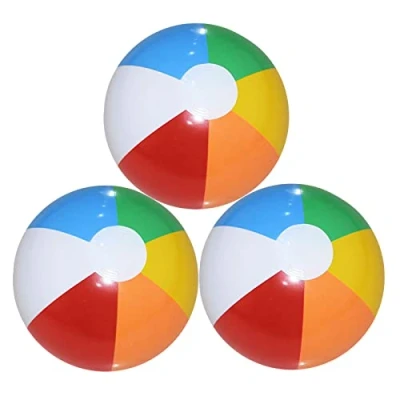 Image of TSHAOUN 3 Pcs Beach Balls, 12 Inches Balls Rainbow Inflatable Toys, for Outdoor Activity Birthday Summer Party Favors Water Pool Enjoyable Float (3 Pcs)