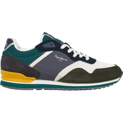 Image of Pepe Jeans London LIFE M Trainers, Men&#039;s, Size: 8, Khaki green Leather/synthetics