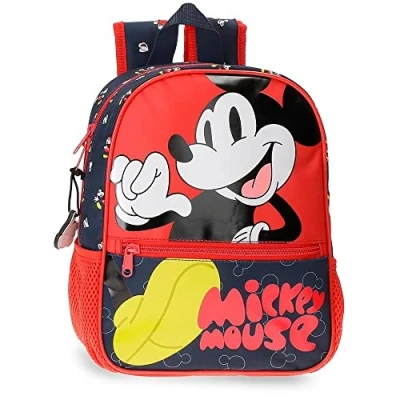 Image of Disney Mickey Mouse Fashion Preschool Backpack Multicoloured 23 x 28 10 cm Microfibre 6.44L, Multicoloured,