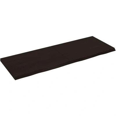 Image of vidaXL Table Top Dark Brown 140x50x(2 4) cm Treated Solid Wood Oak