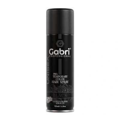 Image of G Gabri Professional Pro Temporary Colour Hair Spray, 150 ml (Black)