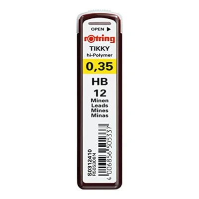 Image of Rotring Refill 0.35 mm HB Leads for Mechanical Pencil