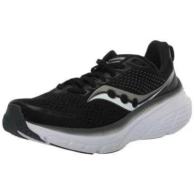 Image of Saucony Men&#039;s Guide 17 Sneaker, Black/Shadow 11.5 UK