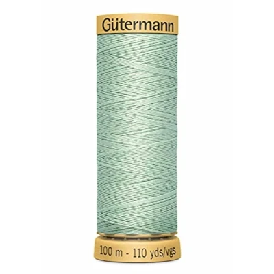 Image of Gütermann GNE50 9318 Sewing Thread, Cotton, 9318, Green, 100 m