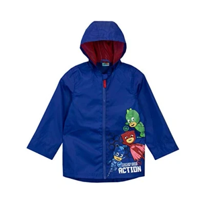 Image of PJ Masks Boys Gekko Owlette and Catboy Raincoat Blue Age 2 3 Years