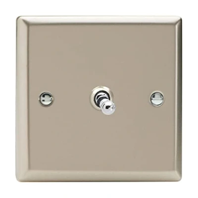 Image of Varilight XNT1 Toggle Switches Satin 1 Gang