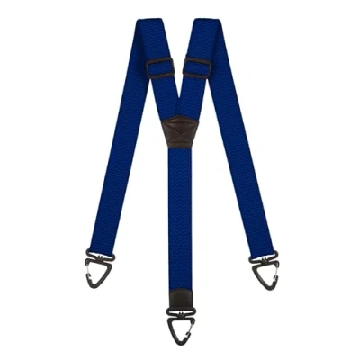Image of Olata Heavy Duty Y Shape Braces/Suspenders with Plastic Carabiner Clips 4cm. Royal Blue