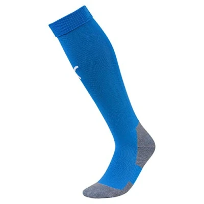 Image of PUMA Men&#039;s LIGA Core Football Socks, Electric Blue Lemonade/White, Size 5