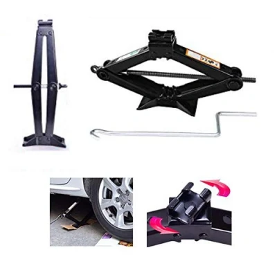 Image of 2 Tonne Scissor Jack with Speed Handle For Car Van Wind Up Lift Jacks 1.4 Inch 360MM Height Rust Proof Steel
